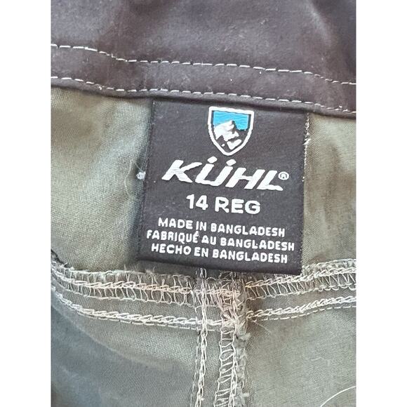 Kuhl Pants Nylon Cargo Roll Up Legs Women Green Sz 14 Reg Lightweight Hiking EUC - Picture 5 of 8